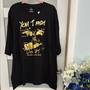 Black and Gold Graphic Men's Shirt